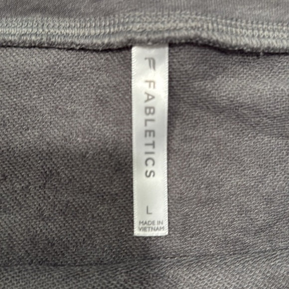 Fabletics Isabel Cute AF Pullover Gray Wide Sleeve Terry Sweatshirt Size L - Picture 3 of 4